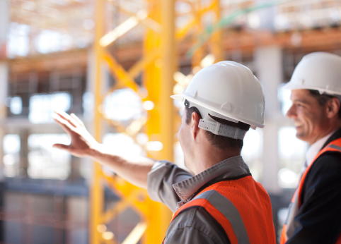 Men at construction site