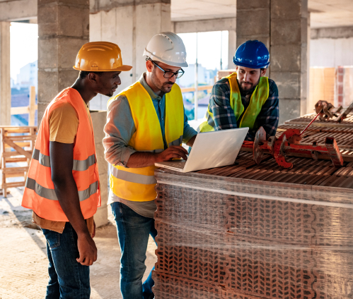 Men at construction site